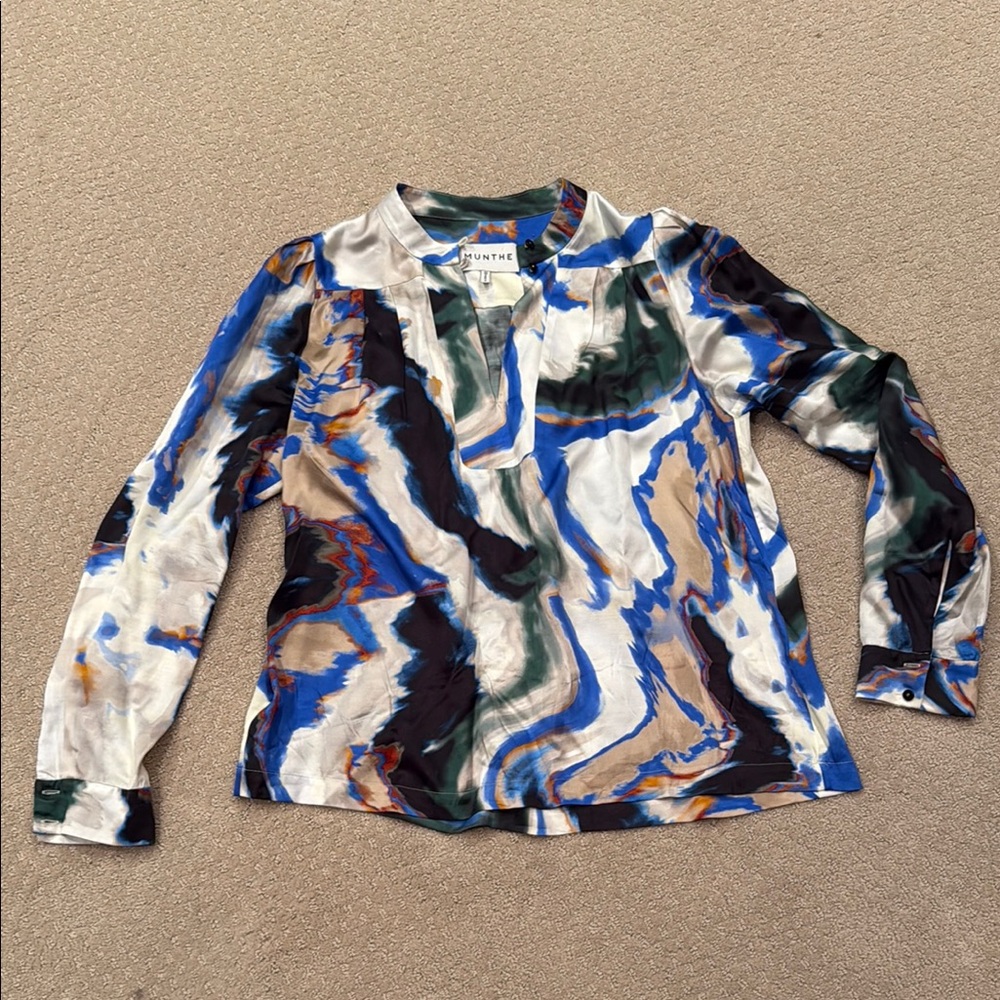 Silk Abstract Pattern Blouse